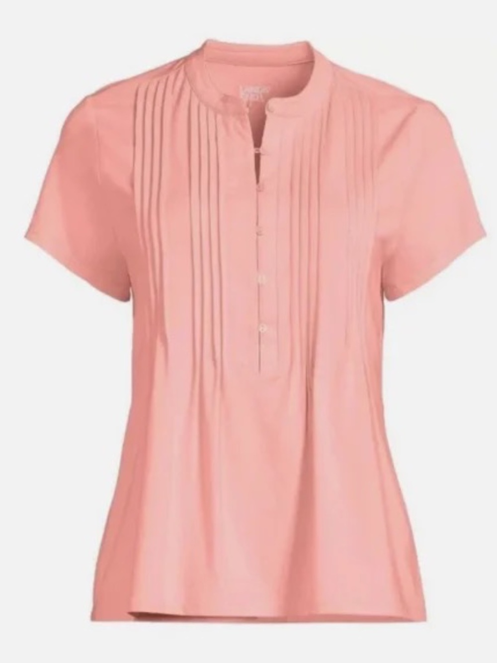 Women's Lightweight Short Sleeve Pintuck Blouse Pink